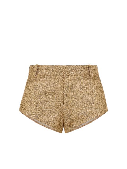 TOM FORD WOOL BLEND TWEED MINI SHORTS