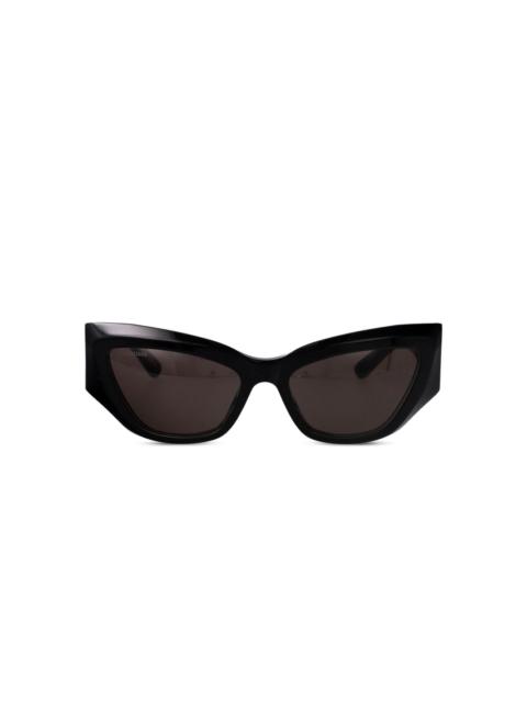 BALENCIAGA bb-logo geometric-frame sunglasses