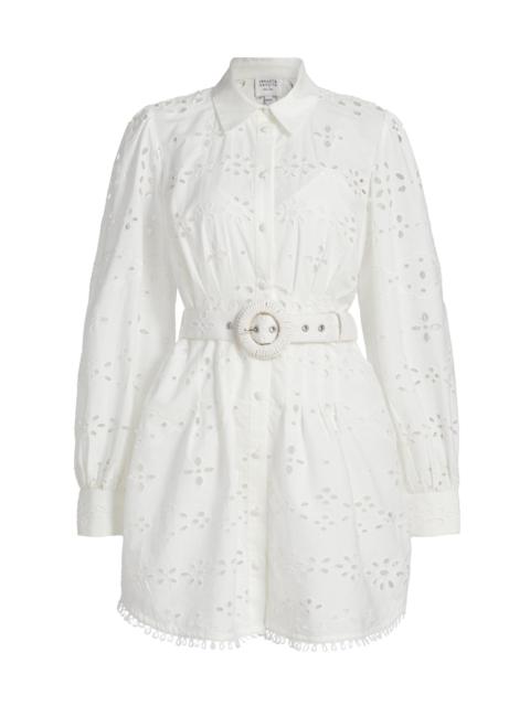 HEMANT & NANDITA Women's Adya Buckle Shirt Minidress - Off White