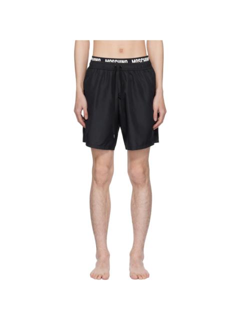 Moschino Black Bonded Swim Shorts