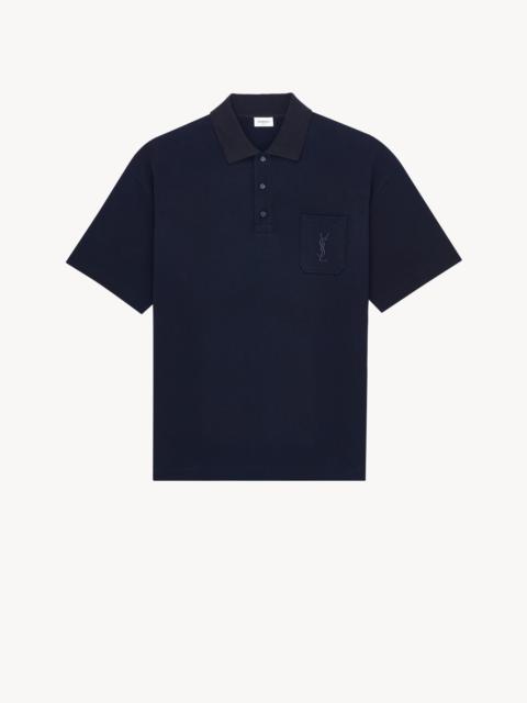 SAINT LAURENT CASSANDRE POLO IN COTTON PIQUÉ