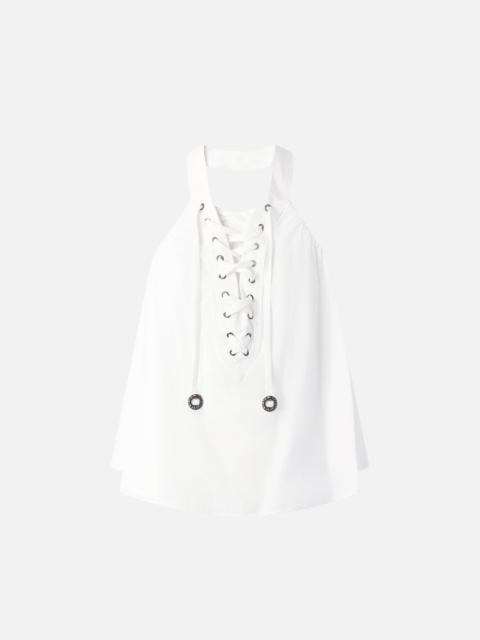 PINKO LIGHTWEIGHT TOP WITH LACES AND TEXAN DETAILS