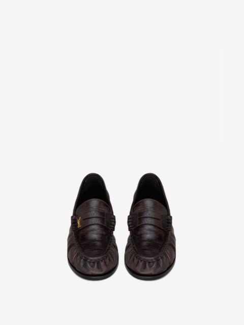 SAINT LAURENT le loafer penny slippers in eel