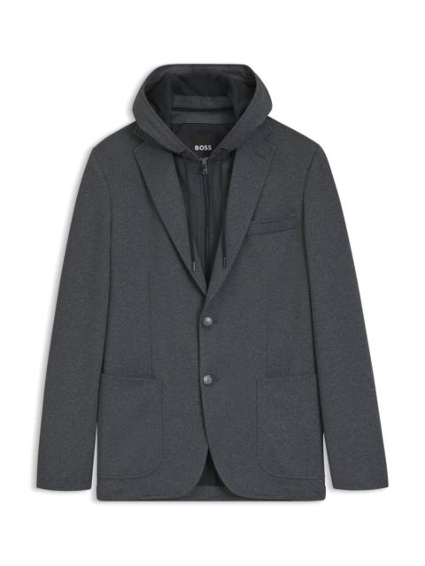 BOSS SLIM-FIT JACKET WITH INNER HOOD