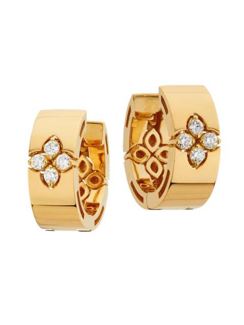 ROBERTO COIN Women's Love In Verona 18K Yellow Gold & 0.16 TCW Diamond Hoop Earrings - Yellow Gold