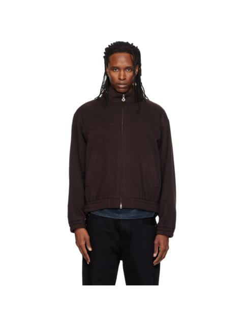 SOLID HOMME Brown High-Neck Jacket