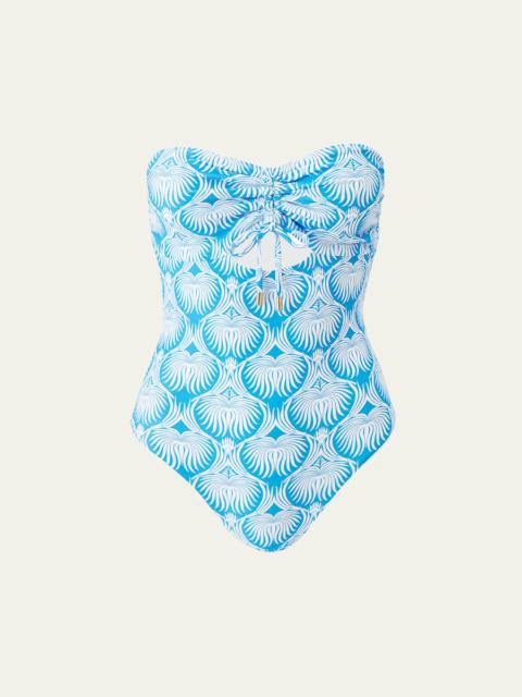 MELISSA ODABASH Lotus Lucca Strapless One-Piece Swimsuit