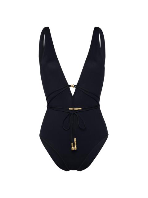 ERES Women's Lagon Jewel Beaded Tank One-Piece Swimsuit - Black
