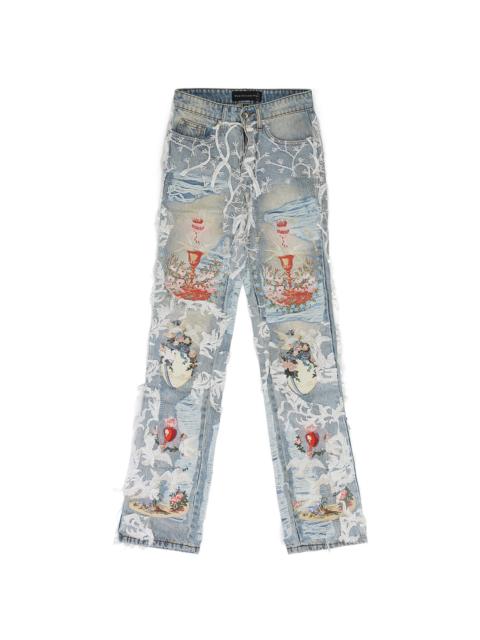 WHO DECIDES WAR CHALICE STRAIGHT-FIT JEANS "BLUE" 1120570008SS24