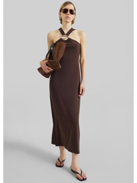 COPERNI Coperni C Logo Crossed Dress - Brown