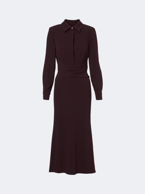 ROLAND MOURET Draped crêpe midi dress