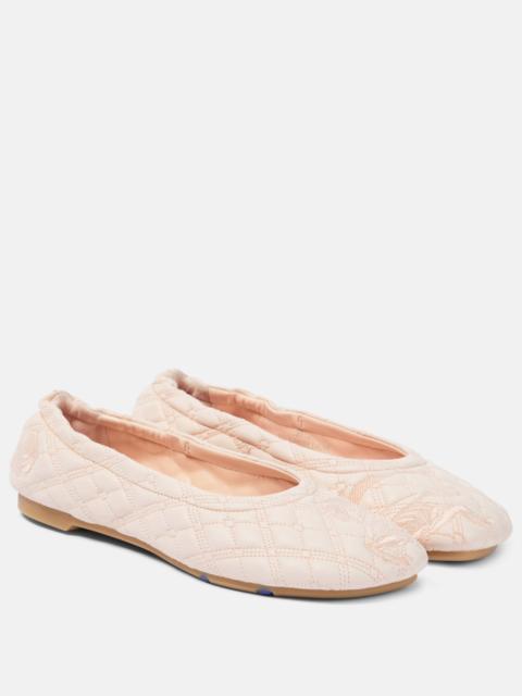 Burberry EKD quilted leather ballet flats