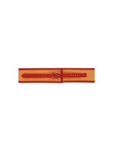 Marni Orange High-Waist Belt