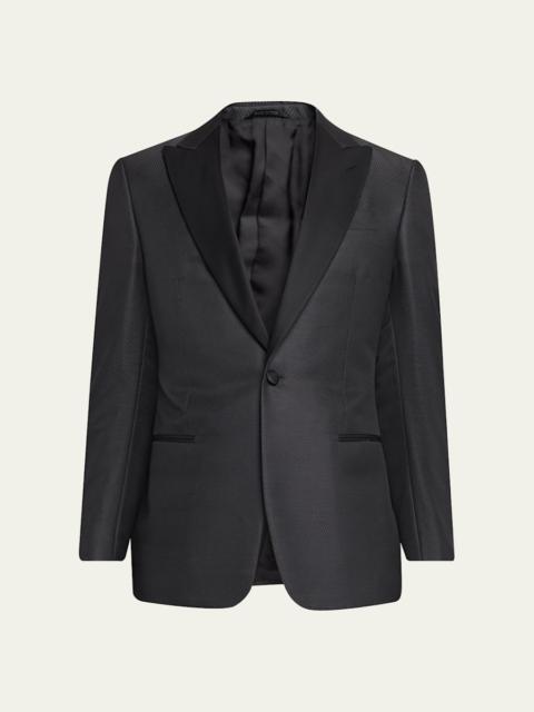 GIORGIO ARMANI Wool-Silk Micro Jacquard Dinner Jacket