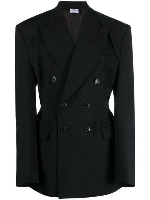 double-breasted peak-lapels blazer