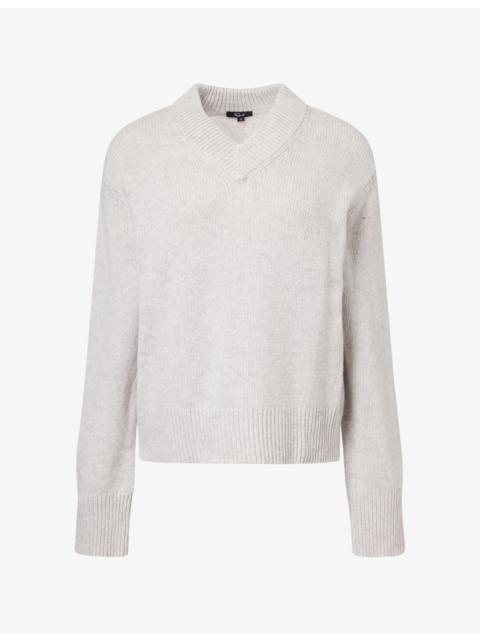 Rails Lidya V-Neck Cotton, Wool And Cashmere Jumper