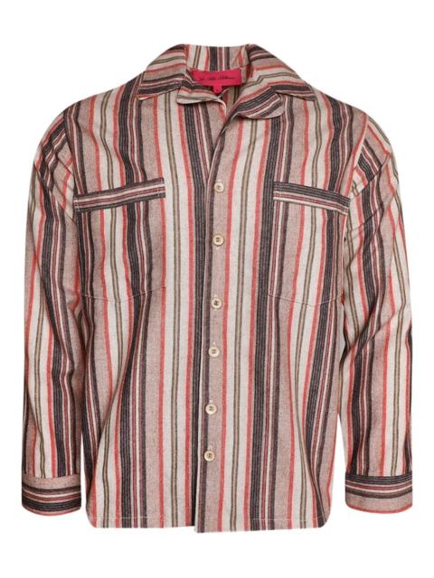 The Elder Statesman striped pocket shirt