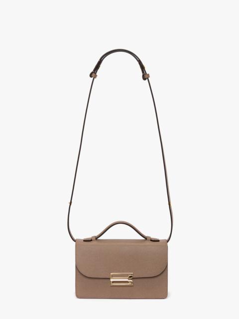 Victoria Beckham Mini Dorian Bag In Dove Grey Grained Leather