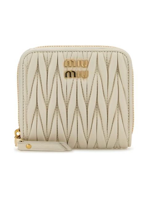Miu Miu White Nappa Leather Wallet
