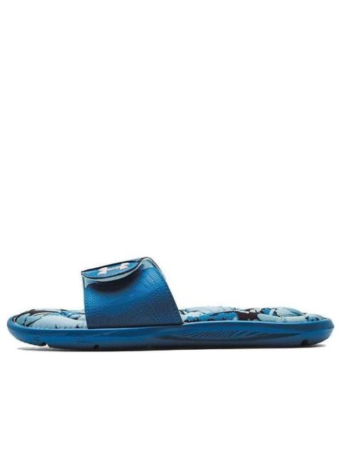 Under Armour (WMNS) Under Armour Ignite 6 Graphic Footbed Slide 'Cruise Blue' 3023767-401