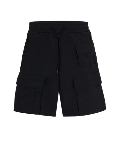 HUGO CARGO SHORTS IN WATER-REPELLENT CANVAS WITH PHONE POCKET
