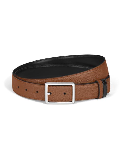 Montblanc 30 MM REVERSIBLE BELT IN SARTORIAL LEATHER WITH RECTANGULAR BUCKLE