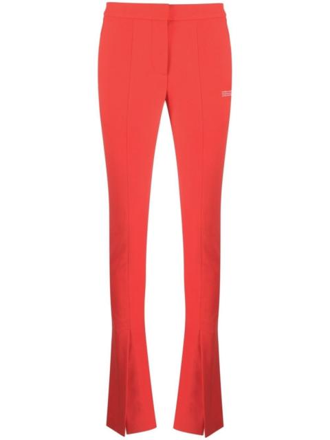 split-hem flared trousers