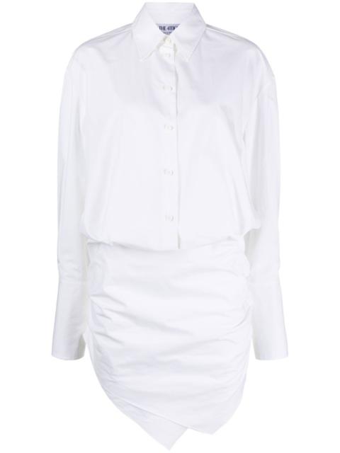 THE ATTICO ruched-front shirtdress