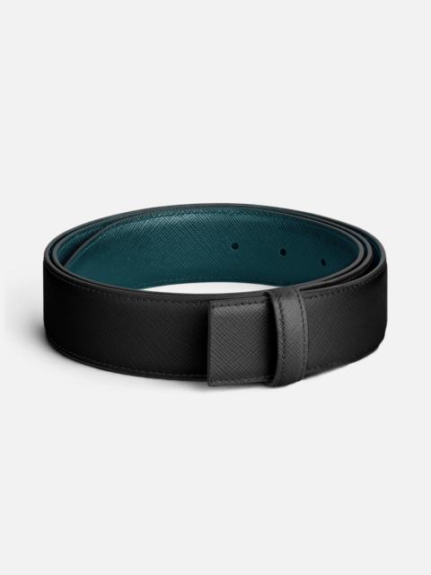 Montblanc Cyprus blue/black 35mm reversible leather strap