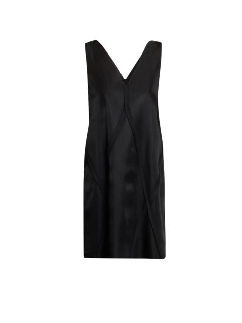 MM6 Maison Margiela Women's Satin Seamed Sleeveless Minidress - Black