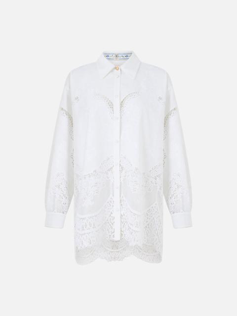 CAMILLA SIDE SPLIT SHIRT DANDELION SKIES