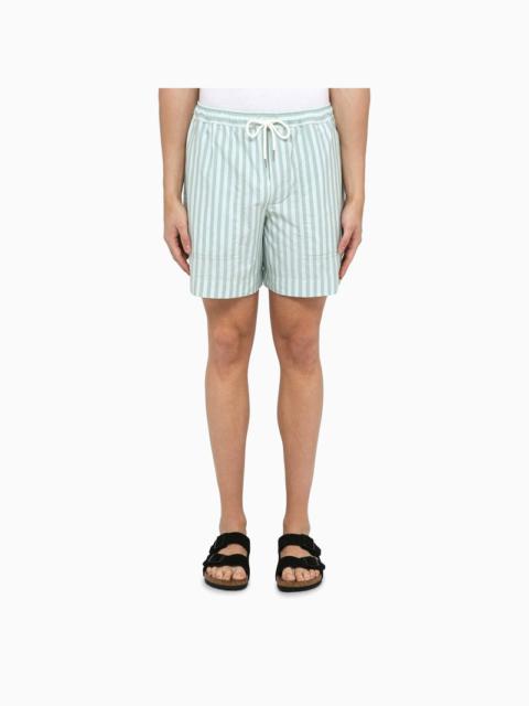 Maison Kitsuné Striped cotton shorts