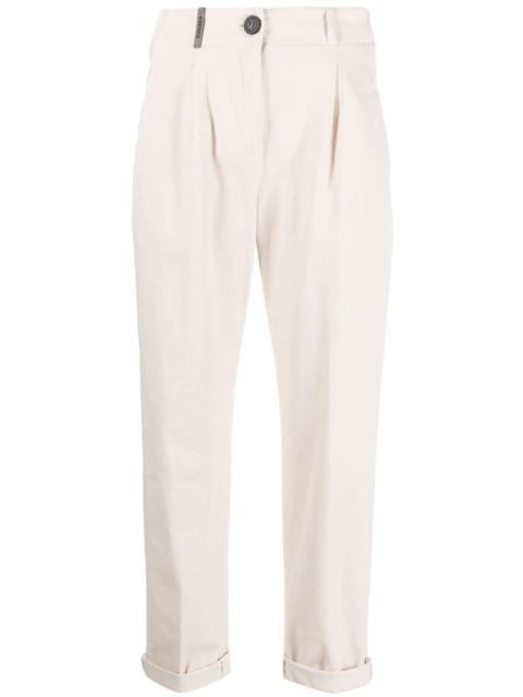 PESERICO slim-cut tapered-leg trousers