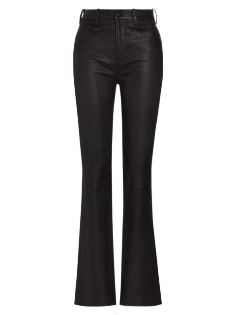 Vince Women's Stretch Bootcut Leather Pants - Black