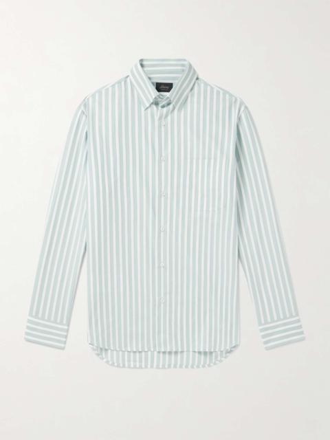 Brioni Striped Cotton-Poplin Shirt