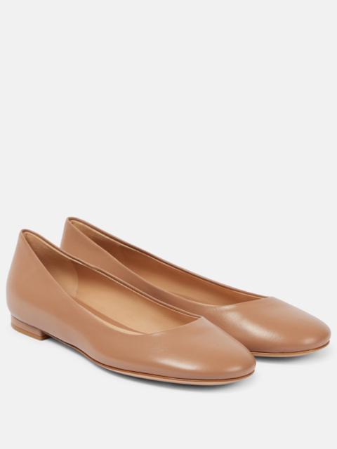 Leather ballet flats