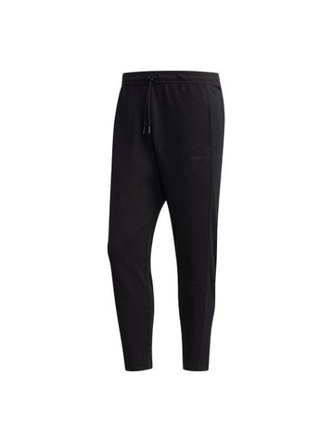 adidas neo logo Casual Sports Pants Black EJ7078