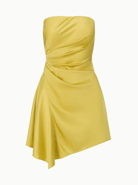 STAUD STAUD ADRIANA SILK DRESS CITRON