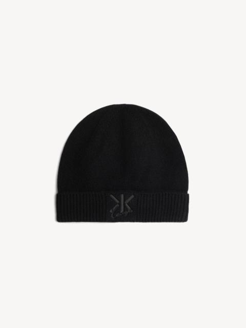 KENZO 'KENZO Double K' embroidered beanie in wool and cashmere