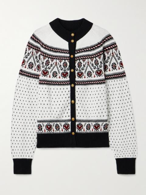 KHAITE Marc Fair Isle Cashmere Cardigan