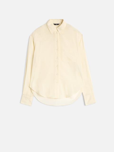 7 For All Mankind Oversize Button Down Shirt in Ivory