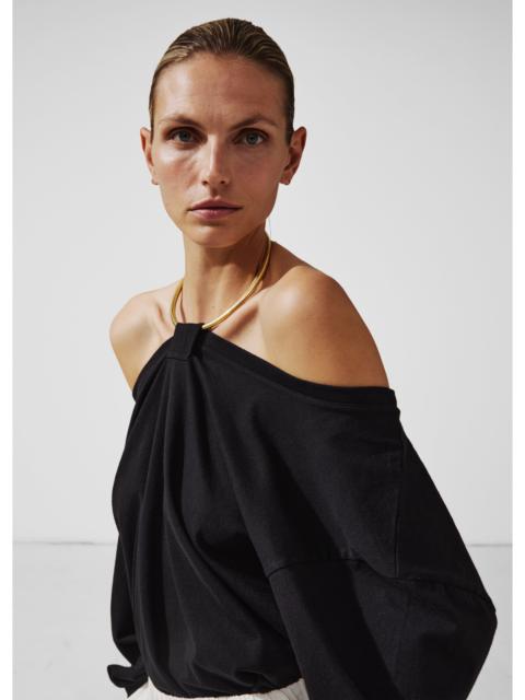 DARKPARK Darkpark Erin Necklace Off-Shoulder Top - Black