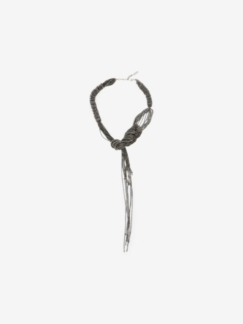 Brunello Cucinelli beaded knotted necklace