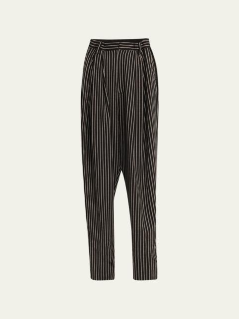 Marc Jacobs Striped Oversized Wool Trousers