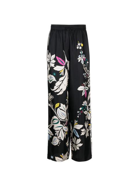 DOROTHEE SCHUMACHER floral-print silk drawstring trousers