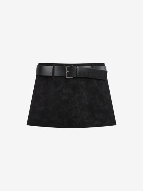 The Frankie Shop Arosa Belted Mini Skirt - Black