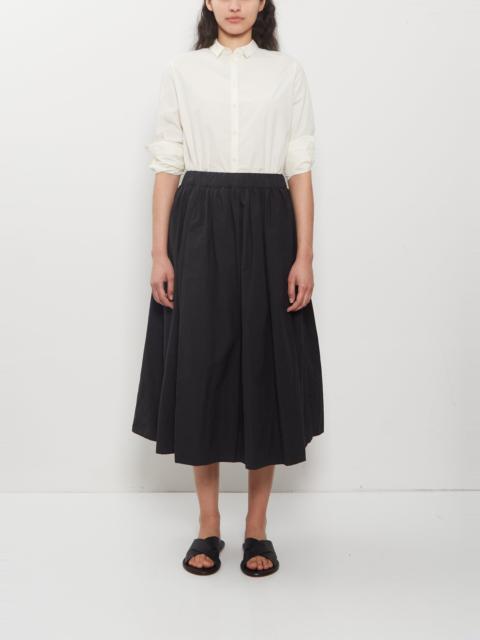 apuntob Technical Poplin Gathered Skirt — Black