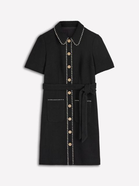 BODEN Loren Trim Short Dress-Black