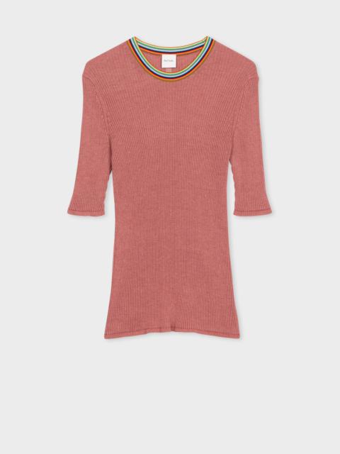 Paul Smith Coral 'Signature Stripe' Top