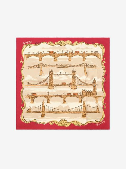 Burberry London Bridges Silk Scarf